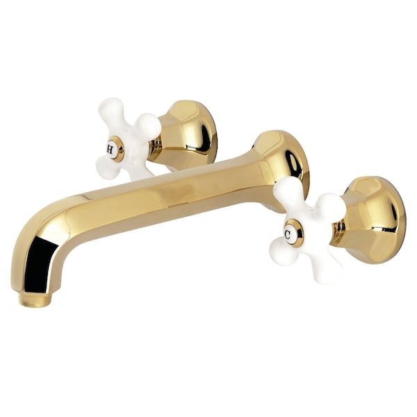 KS4122PX Metropolitan 2-Handle Wall Mount Bathroom Faucet, Brass
